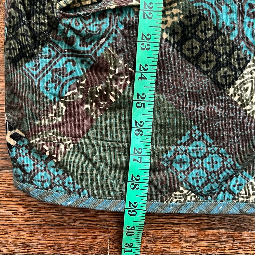 Koos Size Medium Pattern/Tan Reversible Corduroy … - image 8